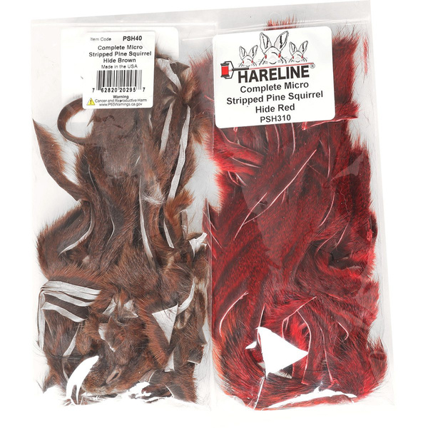 Hareline – peau entière d’écureuil des pins prédécoupée en fines lanières zonker