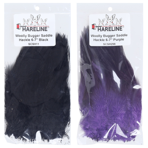 Hareline Plumes de selle de coq pour Woolly Bugger 6-7