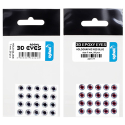 Yeux en époxy 3D pour montage de mouches Sybai Holographic
