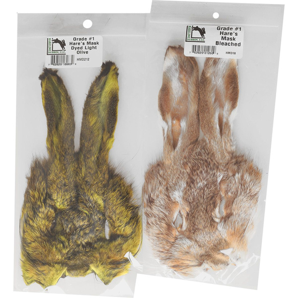 Hareline Masque entier de lièvre teint, grade n°1