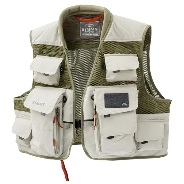 Gilet de pêche Simms Vertical Mesh  Khaki