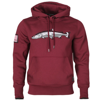 Sweat à capuche brodé Taimen Menza - Burgundy