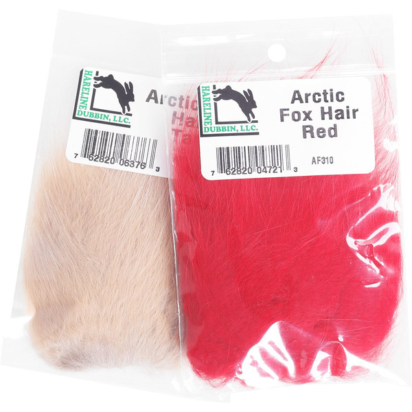 Hareline Morceau de peau de renard arctique avec poils