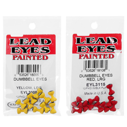 Yeux pour mouches Wapsi Dumbbell Eyes Painted