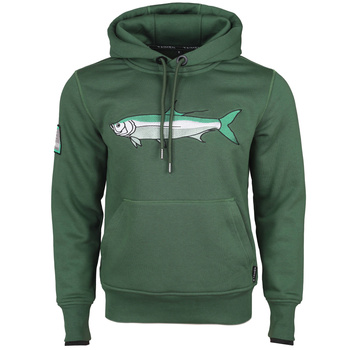 Sweat à capuche brodé Taimen Menza - Dk. Green