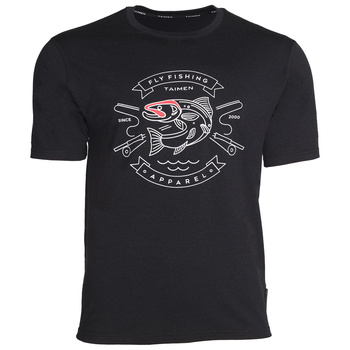 T-shirt à manches courtes en laine mérinos Taimen Ider - Black