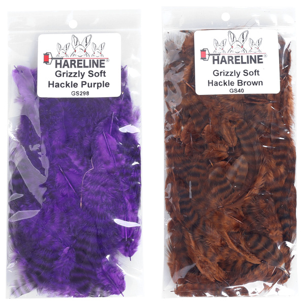 Hareline Plumes souples Grizzly pour hackle