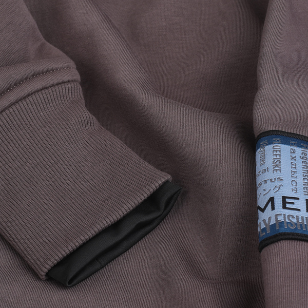 Sweat à capuche brodé Taimen Menza - Grey