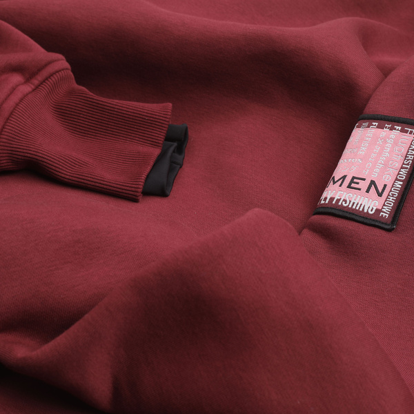 Sweat à capuche brodé Taimen Menza - Burgundy