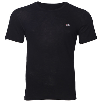 T-shirt à manches courtes en mélange de coton et de laine mérinos Taimen Uur - Deep Black