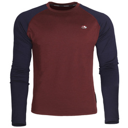 T-shirt technique L/S Taimen Kerulen Merino - Midnight/Wine