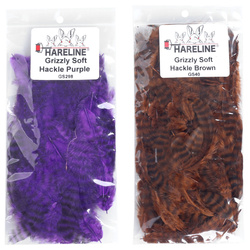Hareline Plumes souples Grizzly pour hackle