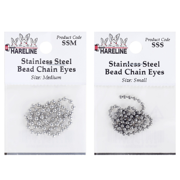 Yeux pour mouches Hareline Stainless Steel Bead Chain Eyes