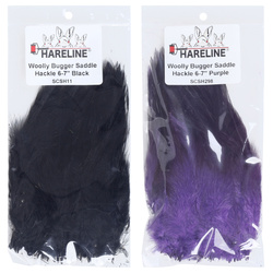 Hareline Plumes de selle de coq pour Woolly Bugger 6-7