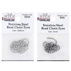 Yeux pour mouches Hareline Stainless Steel Bead Chain Eyes
