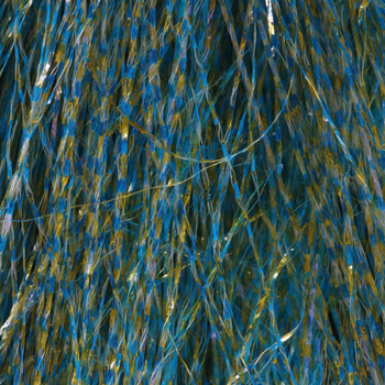Frange de fibres synthétiques Hareline Senyo's Metallic Barred Predator Wrap