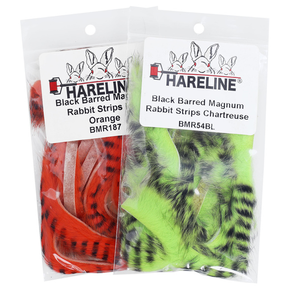 Lanières zonker de lapin Barred Magnum Hareline