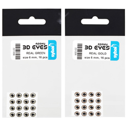 Yeux en époxy 3D pour montage de mouches Sybai Real