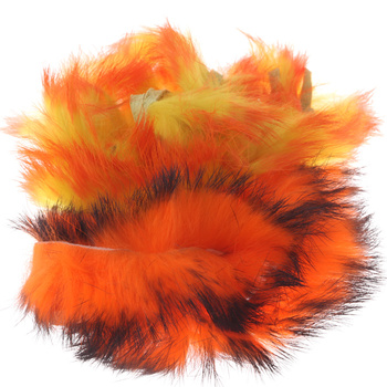 Hareline Bandes de peau de lapin à poils, coupe transversale, Two Toned