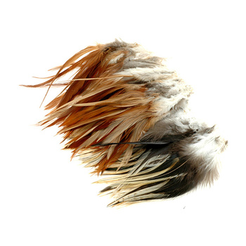 Wapsi Plumes de selle de coq assemblées en bande Natural