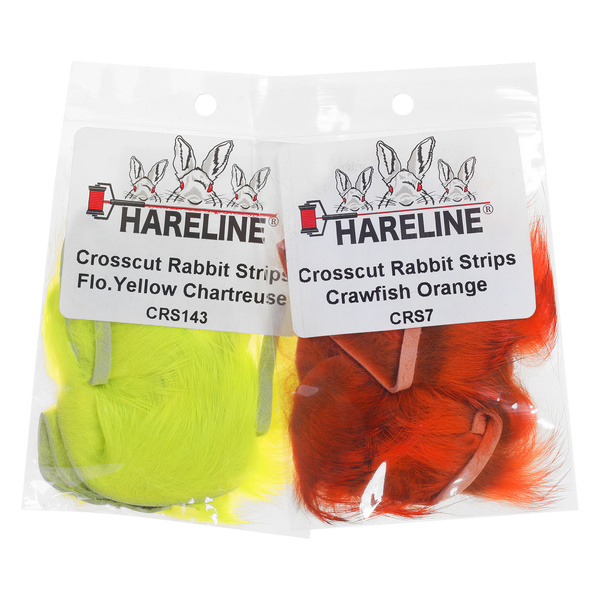 Lanières de peau de lapin coupées transversalement au poil Hareline