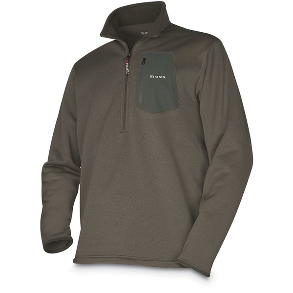 Simms RiverTek Heavyweight Zip Top - Coal