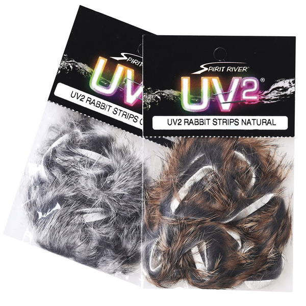 Spirit River UV2 Lanières de peau de lapin avec poils