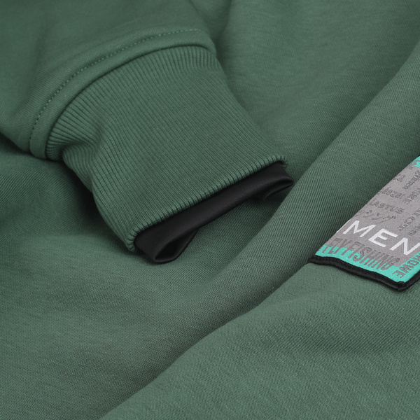 Sweat à capuche brodé Taimen Menza - Dk. Green