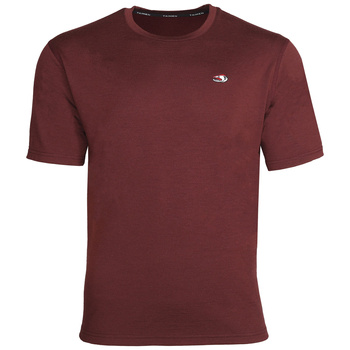 T-shirt à manches courtes en laine mérinos Taimen Ider - Wine