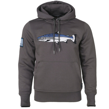 Sweat à capuche brodé Taimen Menza - Grey