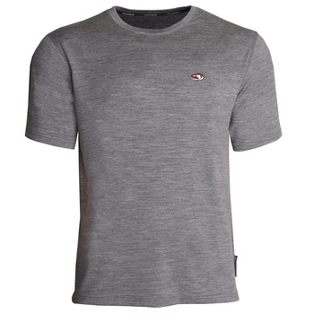 T-shirt à manches courtes en laine mérinos Taimen Ider - Grey