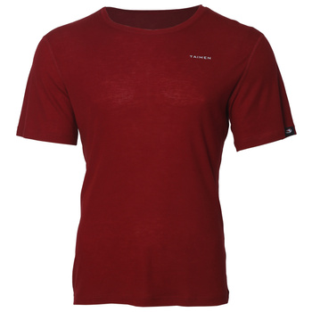 T-shirt à manches courtes Taimen Ussuri Fresh Merino en mélange de laine mérinos - Burgundy