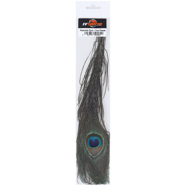 FFGene Sections de plumes de queue de paon avec œil, 2 pièces